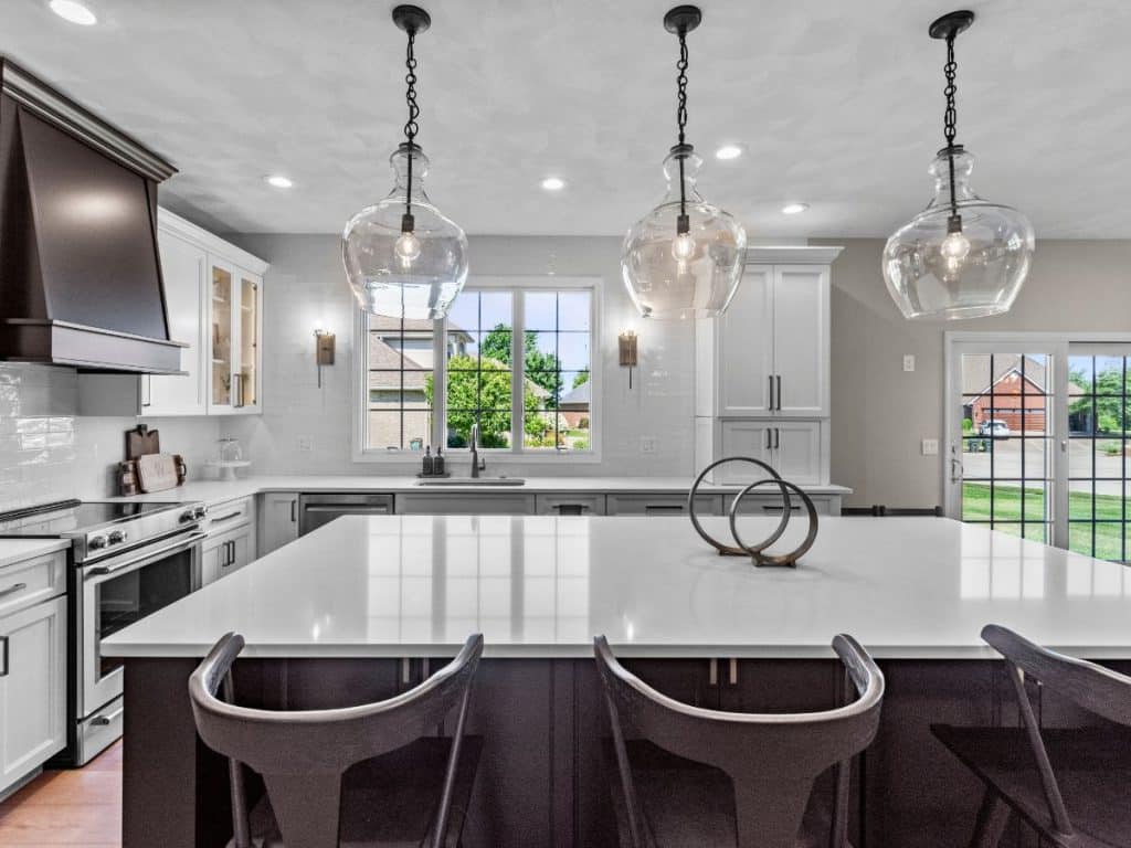 Luxury Kitchen - white with dark wood