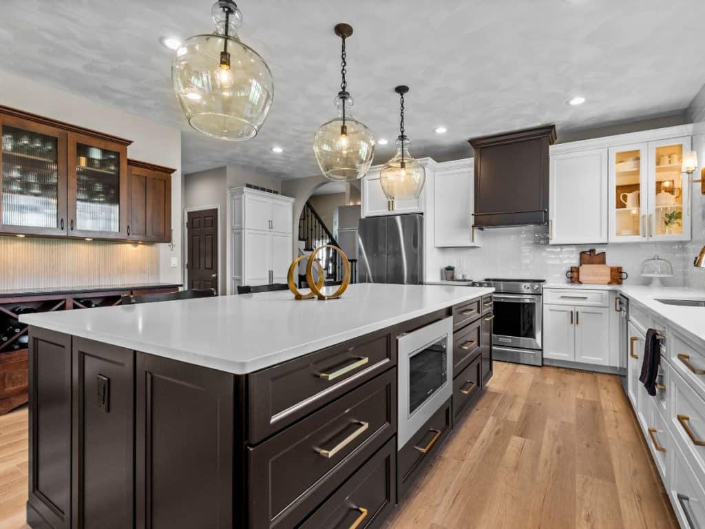 Luxury Kitchen - white with dark wood