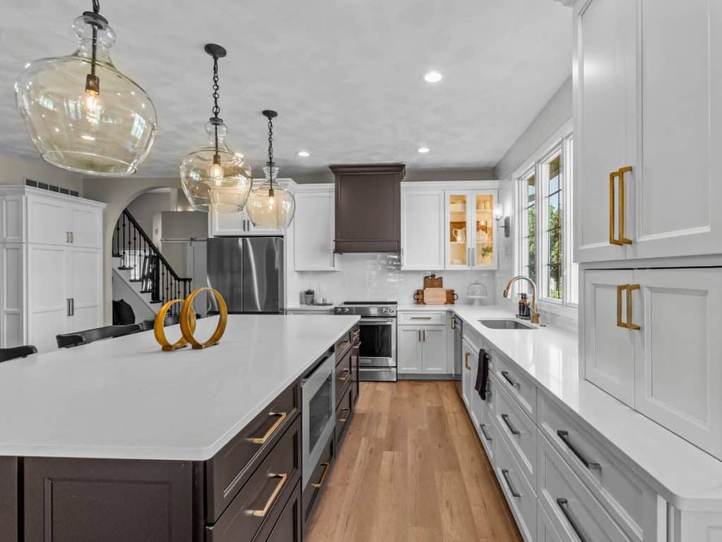 Luxury Kitchen - white with dark wood