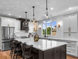 Luxury Kitchen - white with dark wood